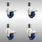Service Caster 3 Inch 316SS Solid Poly Swivel 1-1/4 Inch Expanding Stem Caster Set Lock Brake SCC-SS316TTLEX20S314-SPUS-114-4 - alternate 1